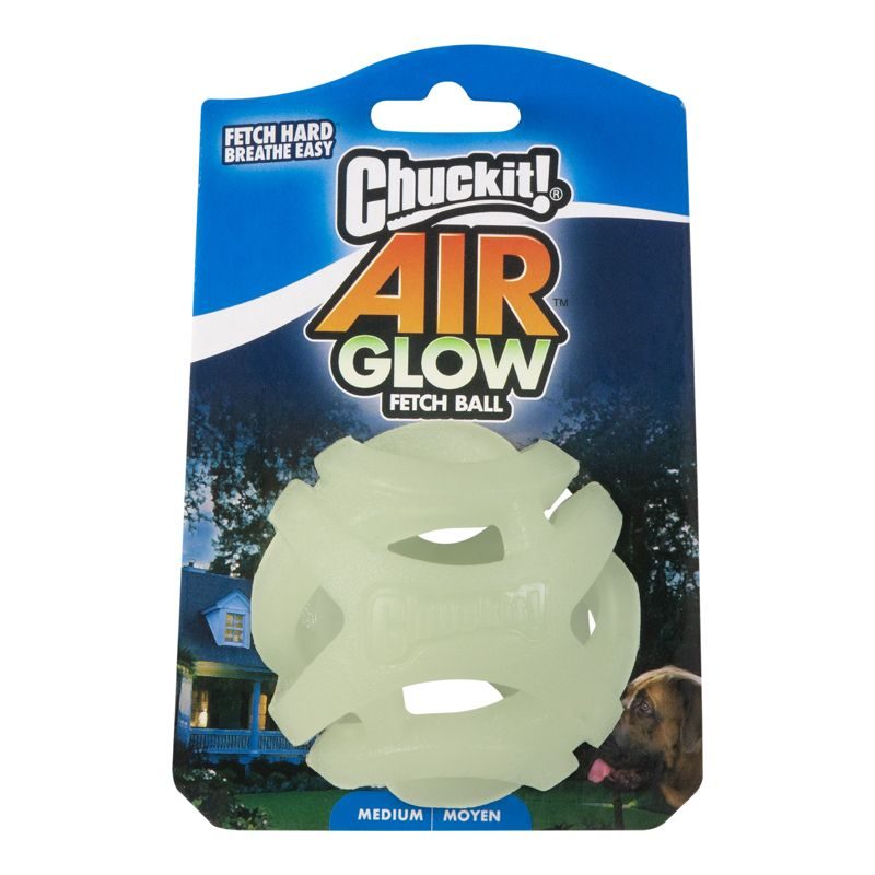 Chuckit! Max Glow Air Fetch Gece Parlayan Köpek Oyun Topu (Orta Boy)
