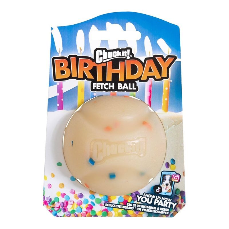 Chuckit! Birthday Fetch Ball Doğum Günü Temalı Köpek Oyun Topu (Orta Boy)