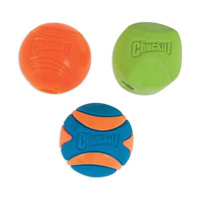 Chuckit! Fetch Medley (Gen 2) Köpek Oyun Topu Seti 3'lü Paket (Orta Boy)